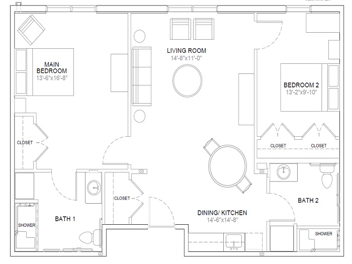 Windsor Assisted Living Floor Plan