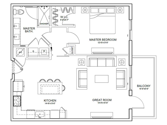 Aiken Senior Apartment Floor Plan